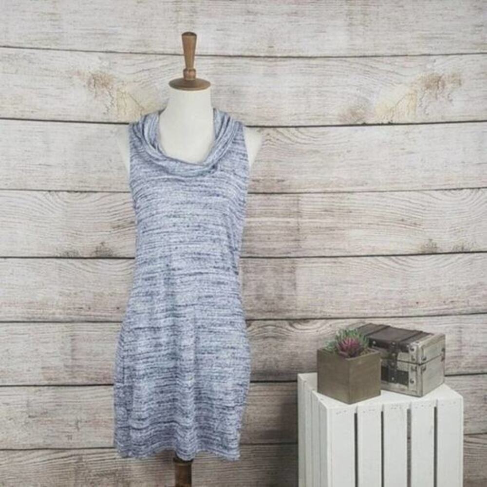 5/$25 White House Black Market Sleeveless Cowl Neck Dress Navy Medium